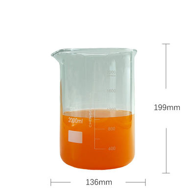 ガラスの測定実験用カップ 2000ml 可変反応剤メディアボトル