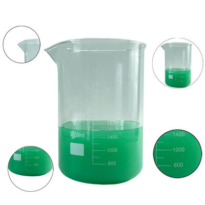 ガラスの測定実験用カップ 3000ml 調節可能な反応剤メディアボトル