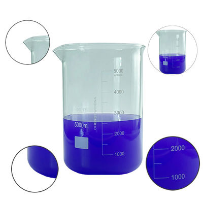 ガラスの測定実験用カップ 5000ml 調節可能な反応剤メディアボトル