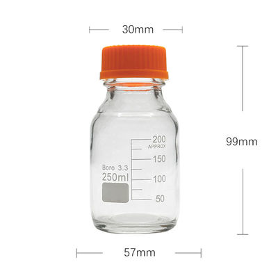 調節可能な100ml ガラス 実験用ボトル メディア 貯蔵 reagent ボトル