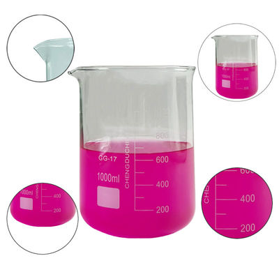 品質  OEM Glass Measuring Laboratory Beaker 1000ml Customizable 工場