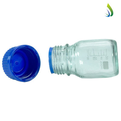 OEM ODM 100ml 250ml 500ml 反応剤 メディアグラス 青いスクリューキャップの実験用ボトル