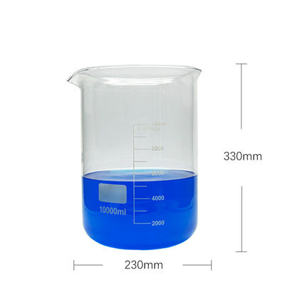 ガラスの測定実験用カップ 10000ml 調節可能な反応剤メディアボトル
